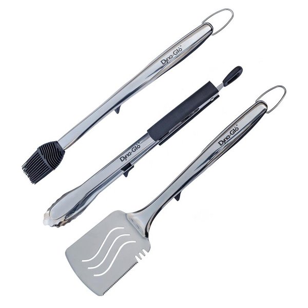 Ghp Group Stainless Steel Grill Set, 3 Piece DGLDG3SSTB17-D